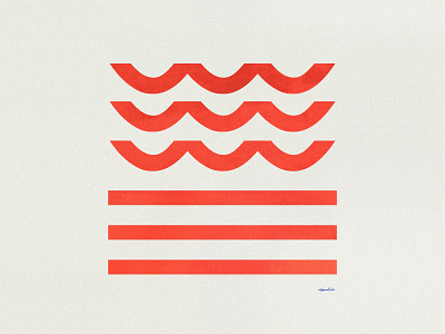 Wkndshapes No.7 art decor design illustration shape sun vector waves