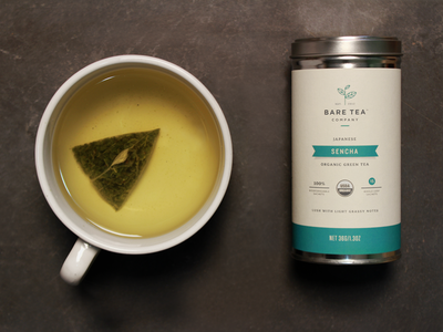 Bare Tea Japanese Sencha bag bare beverage branding company label new york nyc organic packaging specialty tea