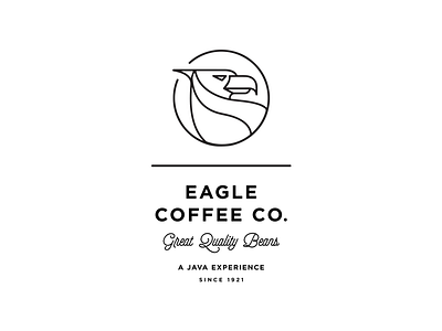 Eagle Coffee Branding badge baltimore beverage branding coffee eagle line logo minimal roasters typography