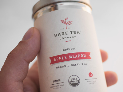 Bare Tea Apple Meadow bag beverage branding company label logo new york nyc organic packaging specialty tea