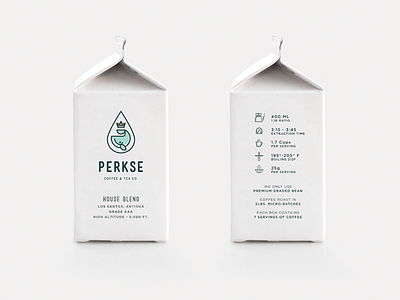 Perkse Box animal beverage box branding coffee label logo packaging stamp tea whale