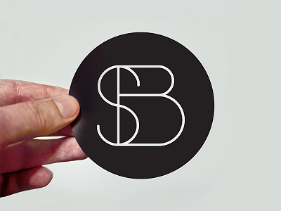 SB monogram art deco branding logo minimal monogram sb