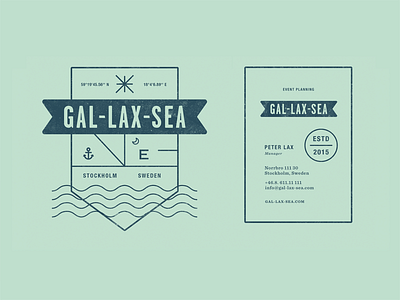 Gal-Lax-Sea pt.II.II anchor badge business card event gps logo ocean planning sea stockholm sweden wave