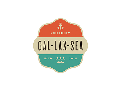 Gal-Lax-Sea pt.III anchor badge branding event gps logo ocean planning sea stockholm sweden wave