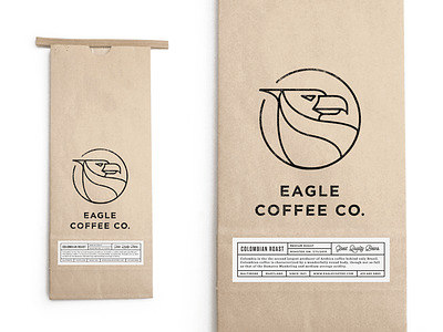 Eagle Coffee Bag bag baltimore branding coffee espresso iconography identity label logo packaging roasters