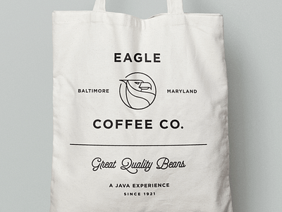 Eagle branding bag baltimore branding coffee espresso iconography identity label logo packaging roasters