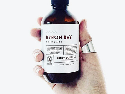 Byron Bay Skincare botanic botanical bottle cosmetic label organic packaging skincare