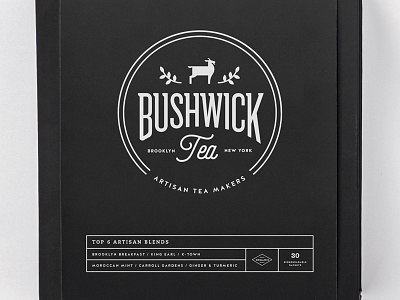 Buswhick Tea Gift Box beverage branding brooklyn drink goat hot logo new york nyc packaging tea