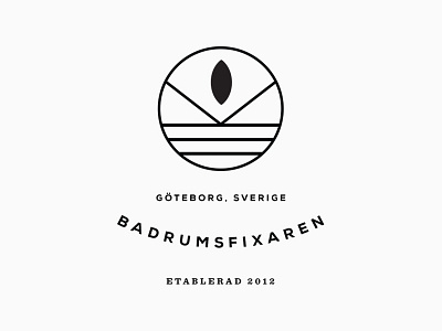 Badrumsfixaren art deco bathroom branding construction identity leaf logo minimal sweden