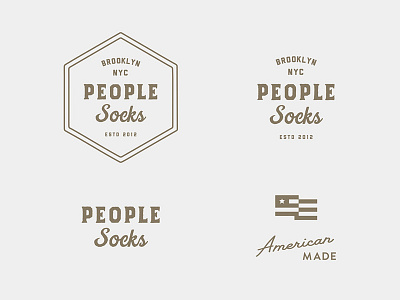 People Socks Re-branding american apparel badge branding brooklyn logo made nyc socks