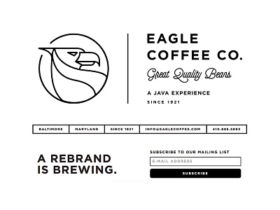 Eagle Coffee Web coffee interface splash ui web