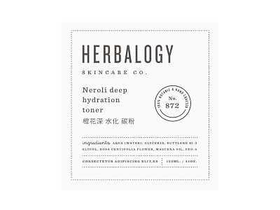 Herbalogy pt.4 badge branding cosmetic label packaging skincare