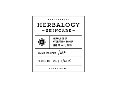 Herbalogy pt.5 badge branding cosmetic label packaging skincare