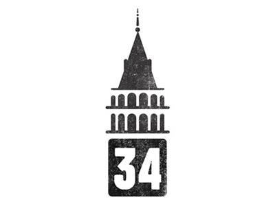 Galata 34 34 beyoglu galata icon iconography illustration istanbul logo tower turkish