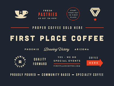 FPC Brand Assets & Truck badge beverage branding coffee design drink espresso food identity label logo packaging truck typography