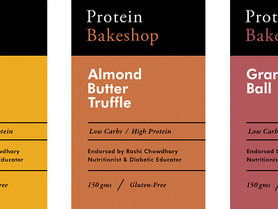 Protein Bakeshop pt.2 artisan branding chocolate design fre gluten label packaging skpackaging18 vegan
