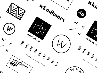 wkndhours badge branding design identity logo monogram pattern typography