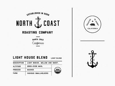 N-C-R badge beverage branding coffee espresso iconography identity label logo packaging shop