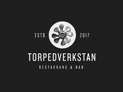 Torpedverkstan Logo Exploration branding food identity illustration logo propeller restaurant stockholm sweden typography