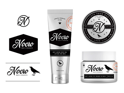 Nocro pt.2 anti aging anti aging badge branding cosmetic design exploration identity illustration label logo man men san francisco skincare startup typography