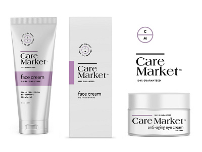 Care Market pt3 bottle branding container cosmetic cream design identity label line logo packaging serum skincare start up wellness