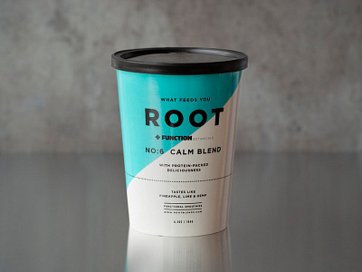 Root Calm Blend #6 branding cup drink fruit juice packaging paper smoothie startup