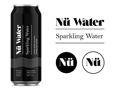Nü Water pt.1.2 beverage branding design identity logo logotype package design packaging sparkling spring startup uk water