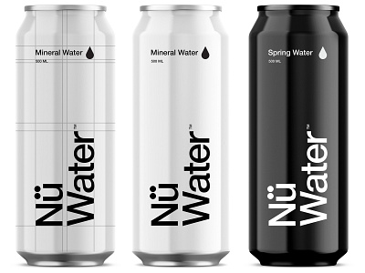 Nü Water pt.2 beverage branding design identity logo logotype package design packaging sparkling spring startup uk water