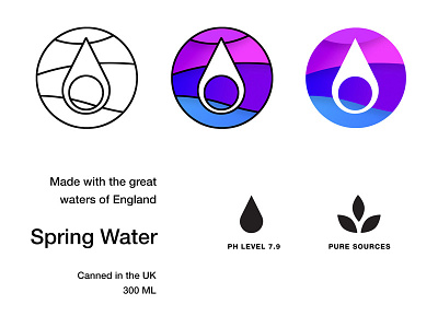 Nü Water pt.2.2 beverage branding can canned water design identity logo logotype natural package design packaging sparkling spring startup uk water