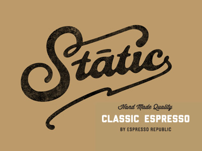 Static Coffeee beverage branding cafe classic dripp espresso espresso republic font food hand made coffee identity italian lettering logo packaging typography