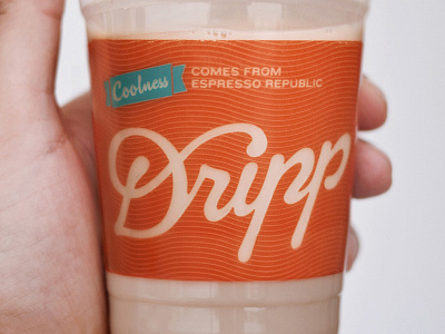 Dripp Plastic Cup beverage coffee cold cup dripp food ice iced iced coffee label packaging plastic