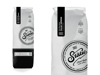 Static Coffee badge bag beverage classic coffee drink dripp espresso espresso republic font food hand made coffee label lettering logo monogram package packaging slabserif stamp typography