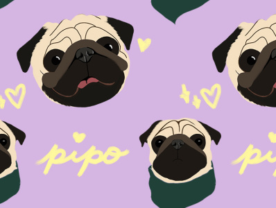 Pipo lockscreen design dog dog illustration illustration lockscreen wallpaper