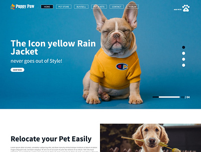 Puppy Paw Shop Landing page graphicdesign hero page illustration landing page posters responsive design ui design ux design web design