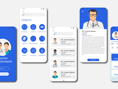 Doctor App UI by Danishali on Dribbble
