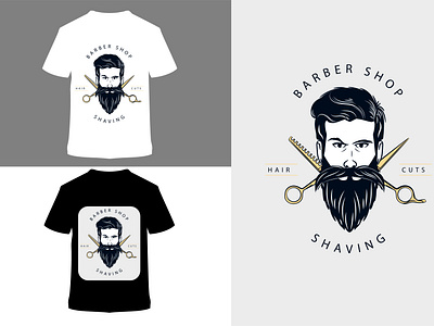 barber shop t shirt design 01