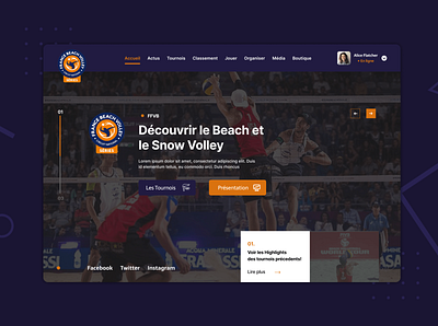 Beach & Snow Volleyball website design gaming mobile app mobile design mobile ui ui ui design uiux ux ux design web app web design website