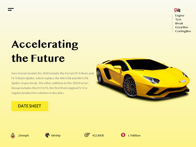 Ferrari WebLanding Page design typography ui ux web