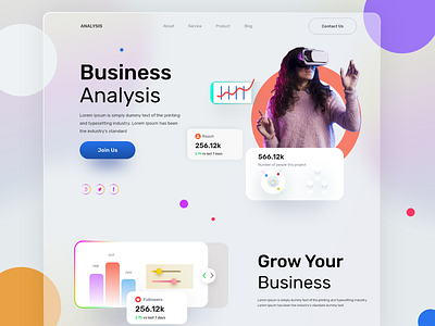 Landing page Glassmorphisim