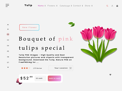 Online Flower Shop page 001 design ui ux web website