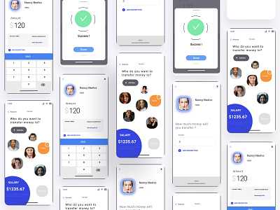 Money Transfer Mobile App Layout design ui ux web website