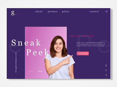 Fashion Landing Page design icon illustrator landing design ui ux web website