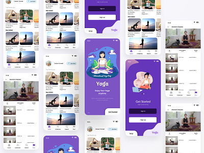 Yoga Mobile 2 0 app design landing design ui ux web website