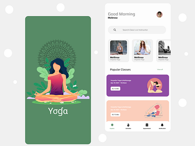 Yoga Mobile App Concepts design icon illustration illustrator ui ux web website