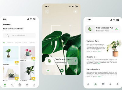 Plants App design icon illustration illustrator ui ux web website