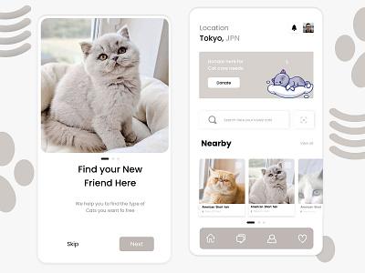 Cat Breeding Online Store Mobile App design icon illustrator ui ux web website