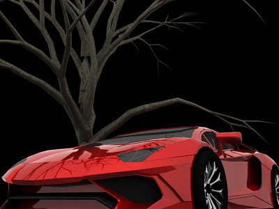 3D Lamborghini Huracan Car Shot