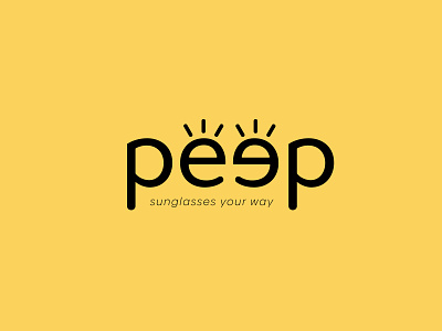 Peep - Full Logo + Catchphrase branding design logo wordmark
