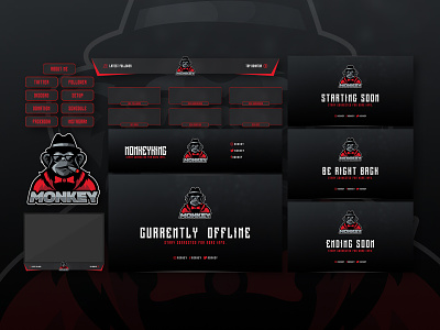 Twitch Stream Overlay Design black black and red black and red twitch overlay design gaming banner gaming overlay overlay stream stream design stream overlay twitch twitch overlay twitch overlay design