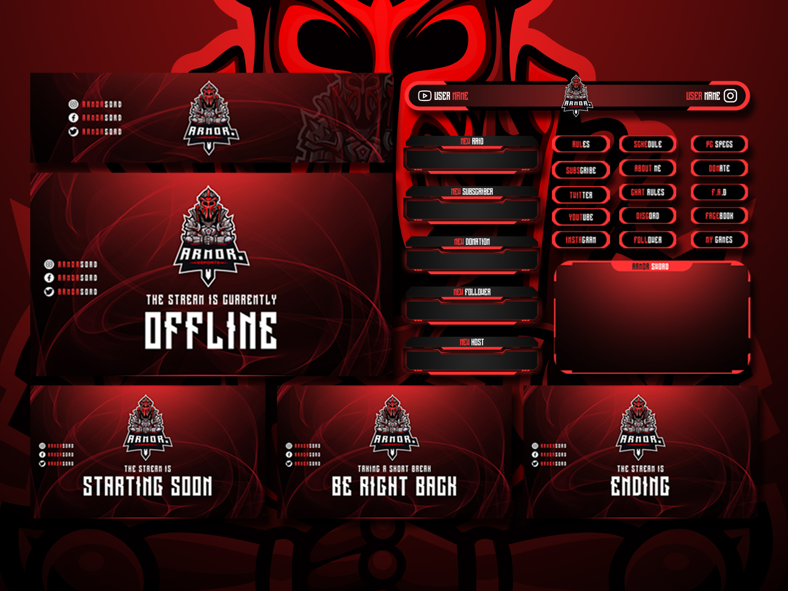 Twitch overlay design for streamer by Mohammad Ripon on Dribbble